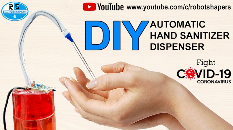 How to make Automatic Alcohol Hand Sanitizer - DIY | Touchless Hand Sanitizer | School project ideas
