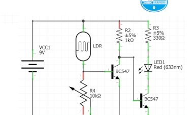 Simple  Light detector circuit using transistor or Morning Alaram